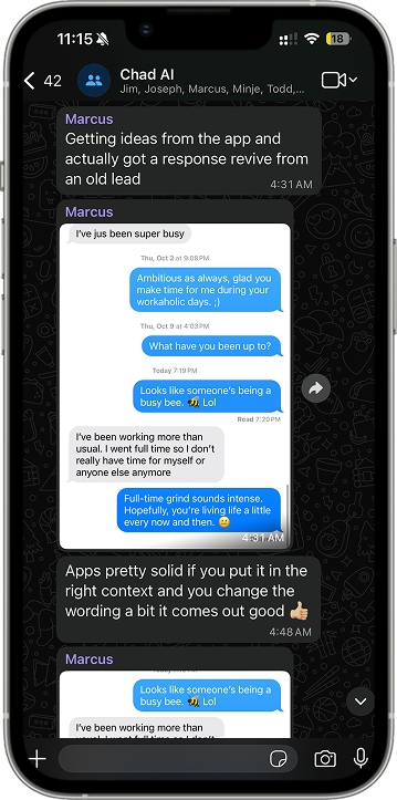 Keep chat alive example 1